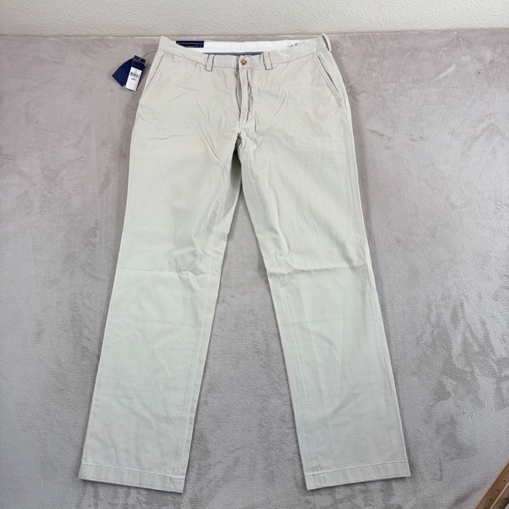 Polo Ralph Lauren Golf Pants Men's 36x30 White Tailored Fit Flat Front New‎